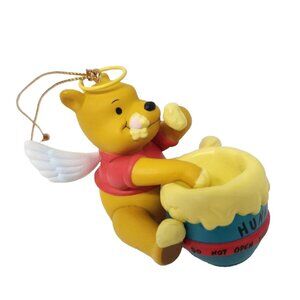 VTG Disney Winnie The Pooh Angel With Honey Pot Christmas Ornament Collectible